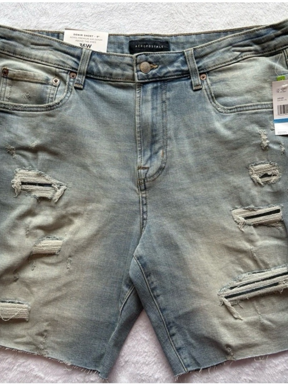Aéropostale Men’s Distressed Light Blue Jean Shorts